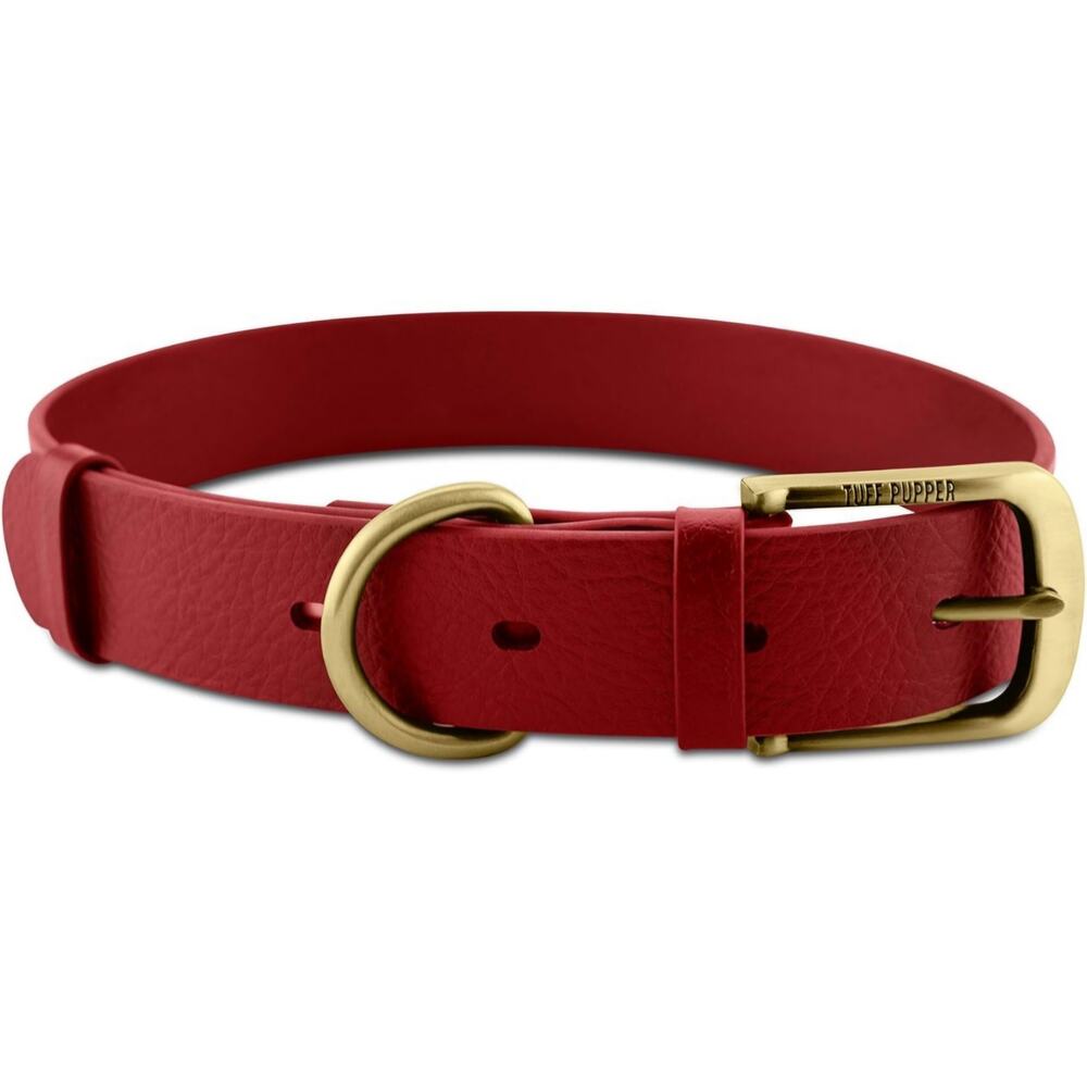 Red Adjustable Dog Collar – Durable Waterproof Design Size Small